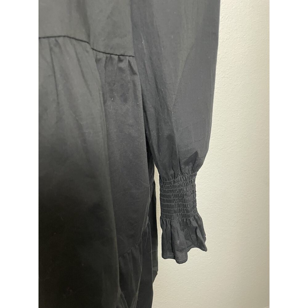 WAYF Dress Tiered Long Sleeve Mini Collared Casual Daytime - Picture 7 of 9